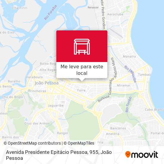 Avenida Presidente Epitácio Pessoa, 955 mapa