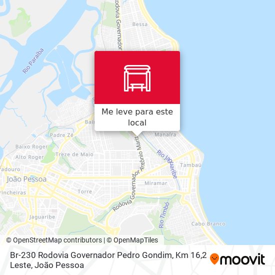 Como chegar até Br-230 Rodovia Governador Pedro Gondim, Km 16,2 Leste em  João Pessoa de Ônibus?