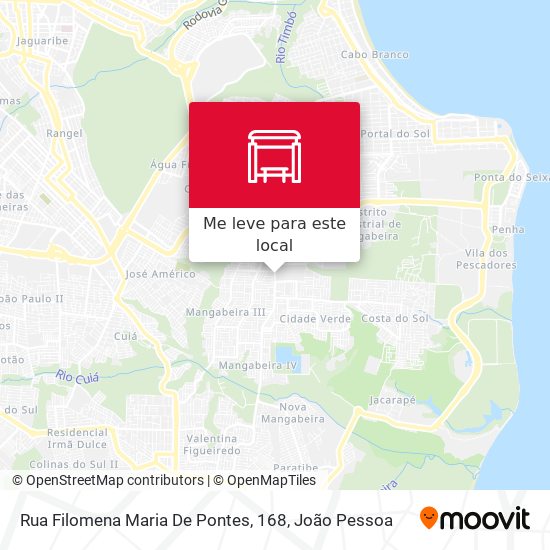 Rua Filomena Maria De Pontes, 168 mapa