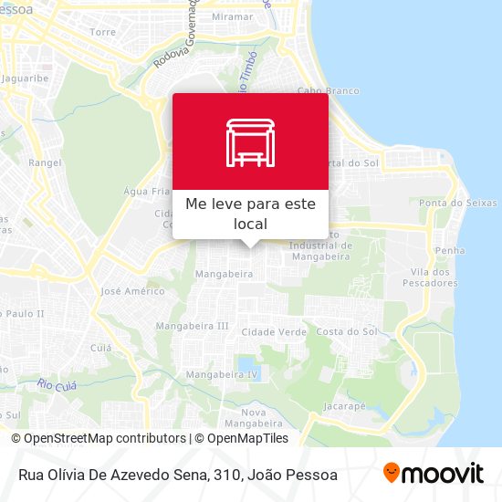 Rua Olívia De Azevedo Sena, 310 mapa