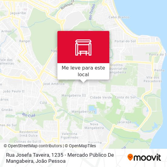 Rua Josefa Taveira, 1235 - Mercado Público De Mangabeira mapa