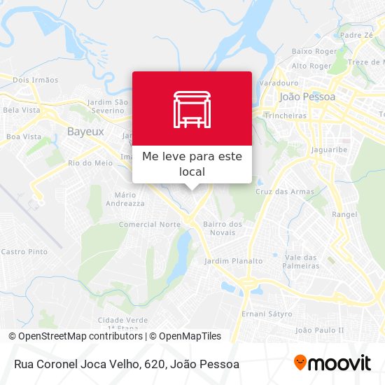 Rua Coronel Joca Velho, 620 mapa