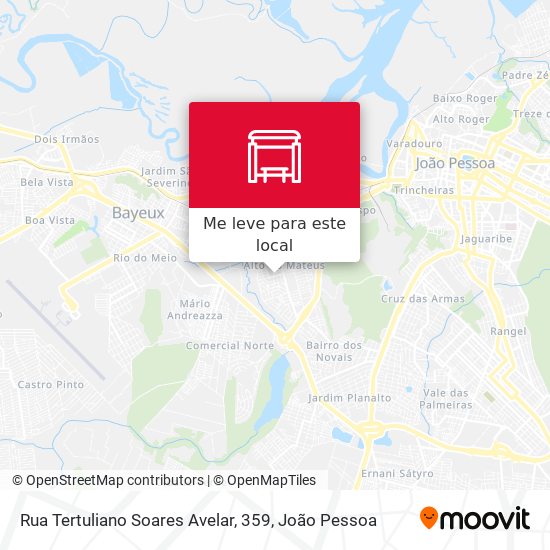 Rua Tertuliano Soares Avelar, 359 mapa