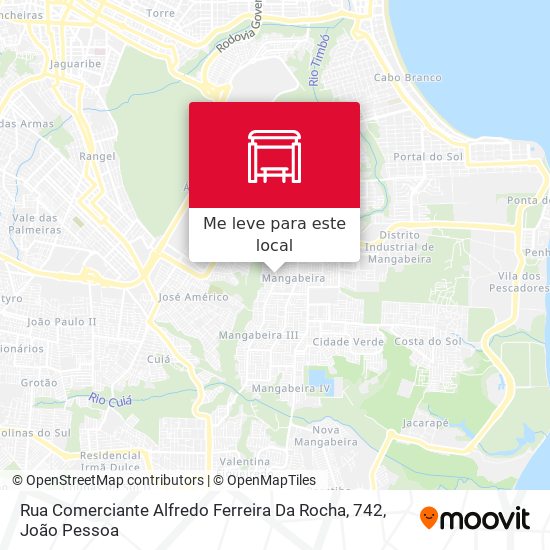 Rua Comerciante Alfredo Ferreira Da Rocha, 742 mapa