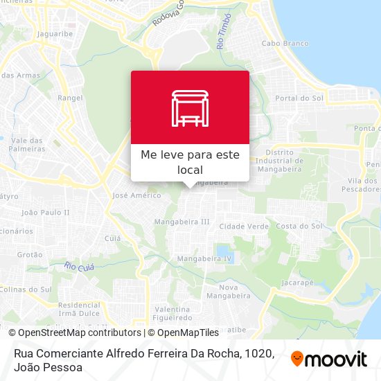 Rua Comerciante Alfredo Ferreira Da Rocha, 1020 mapa