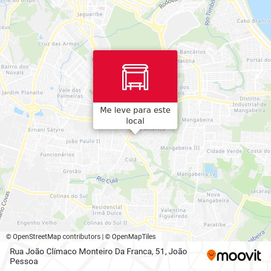 Rua João Clímaco Monteiro Da Franca, 51 mapa