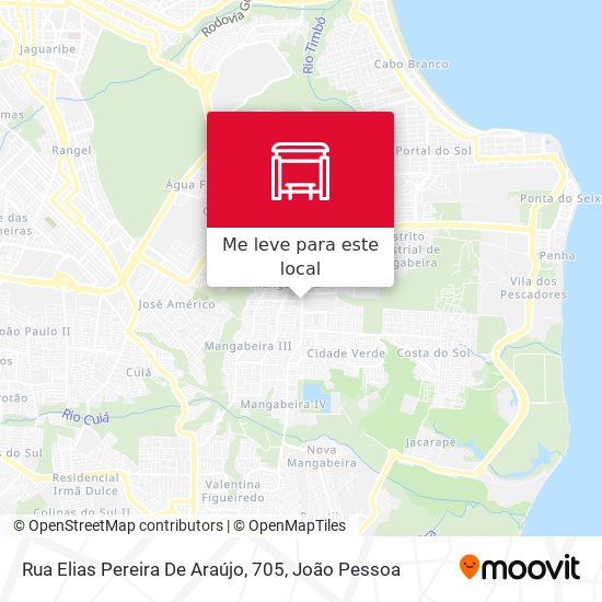 Rua Elias Pereira De Araújo, 705 mapa