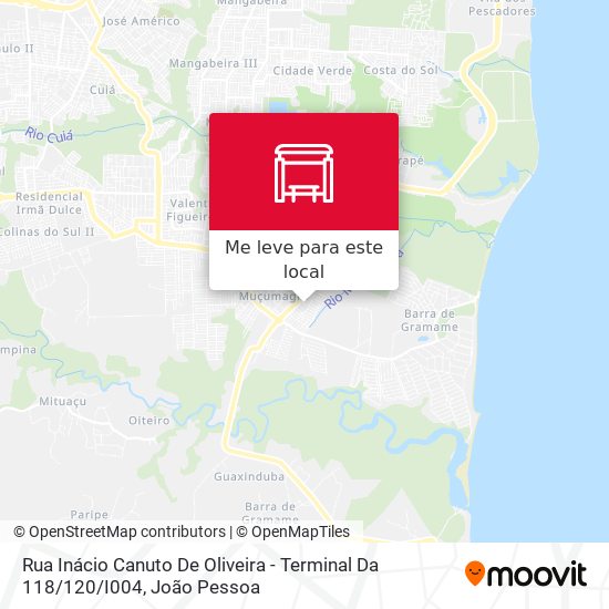 Rua Inácio Canuto De Oliveira - Terminal Da 118 / 120 / I004 mapa