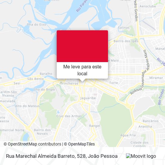 Rua Marechal Almeida Barreto, 528 mapa