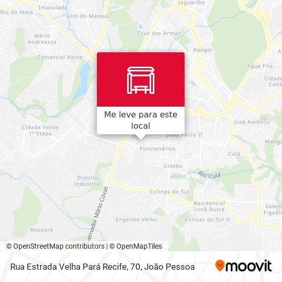 Rua Estrada Velha Pará Recife, 70 mapa