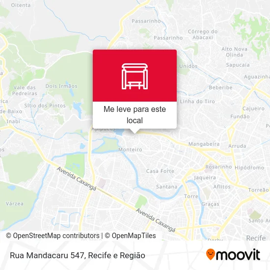 Rua Mandacaru 547 mapa