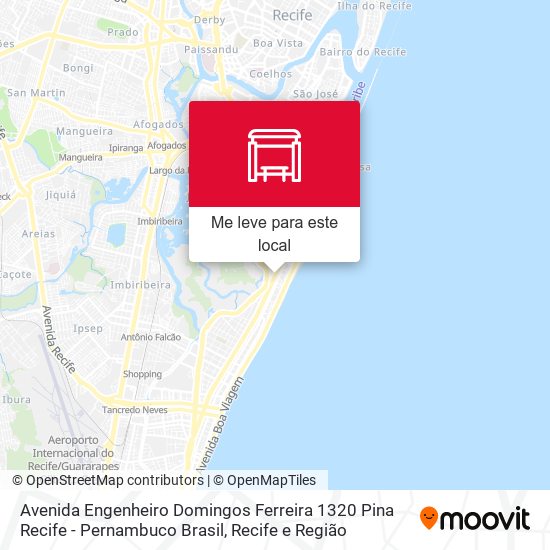 Avenida Engenheiro Domingos Ferreira 1320 Pina Recife - Pernambuco Brasil mapa