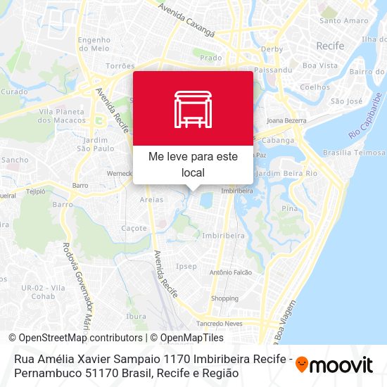 Rua Amélia Xavier Sampaio 1170 Imbiribeira Recife - Pernambuco 51170 Brasil mapa