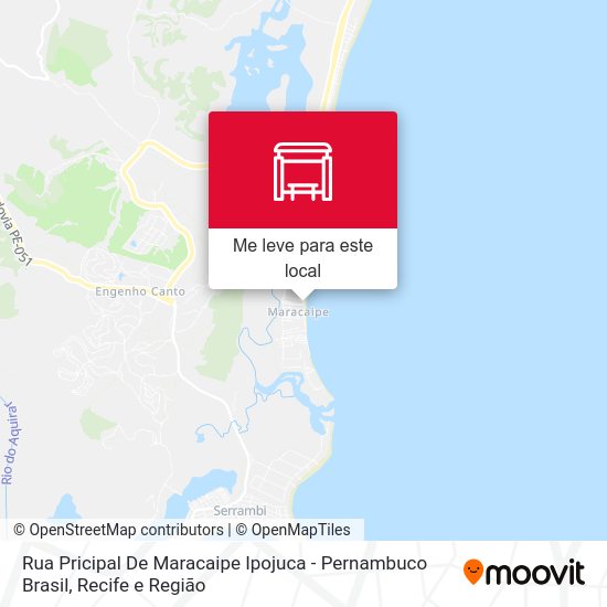 Rua Pricipal De Maracaipe Ipojuca - Pernambuco Brasil mapa