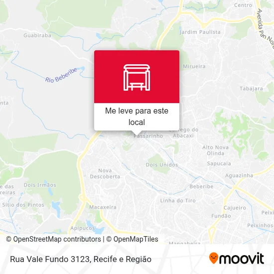 Rua Vale Fundo 3123 mapa