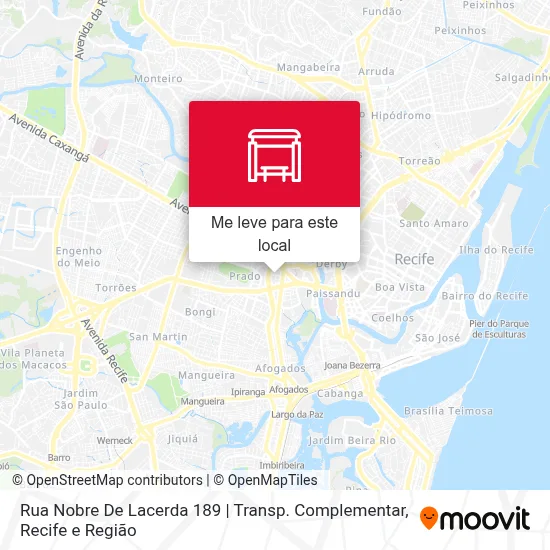 Rua Nobre De Lacerda 189 | Transp. Complementar mapa