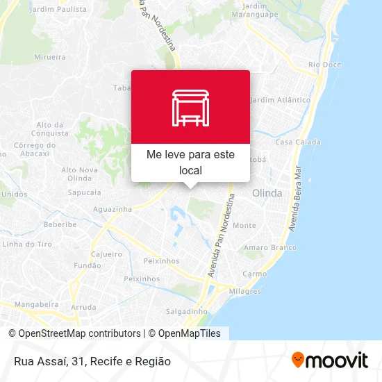 Rua Assaí, 31 mapa