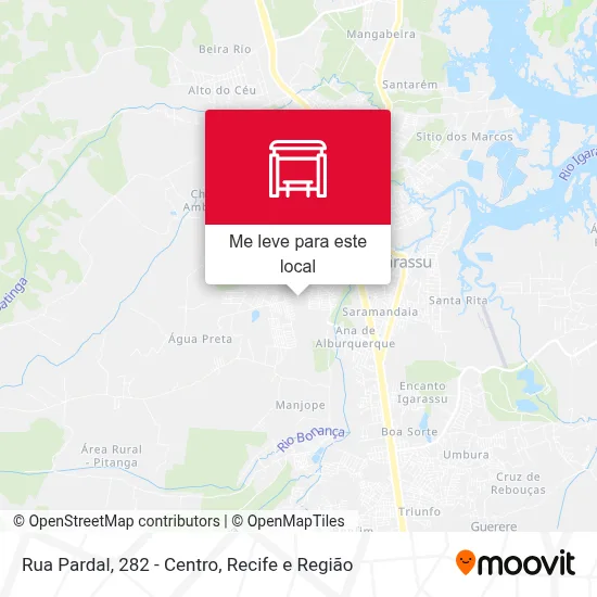 Rua Pardal, 282 - Centro mapa