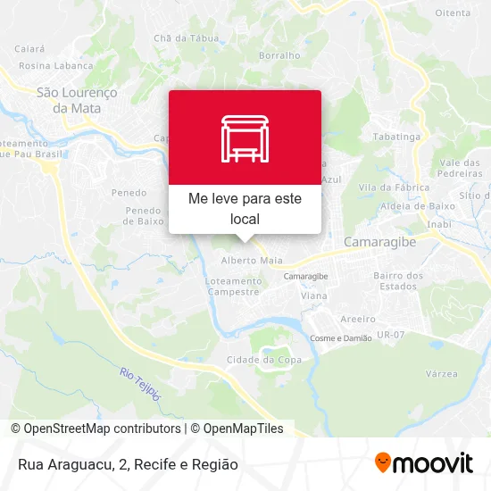 Rua Araguacu, 2 mapa