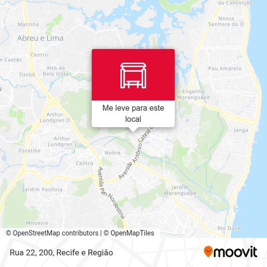 Rua 22, 200 mapa