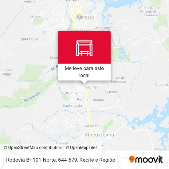 Rodovia Br-101 Norte, 644-679 mapa
