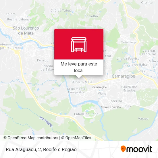 Rua Araguacu, 2 mapa