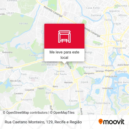 Rua Caetano Monteiro, 129 mapa