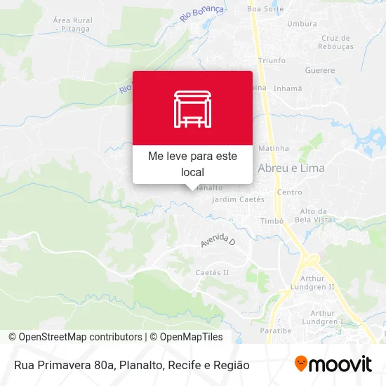Rua Primavera 80a, Planalto mapa