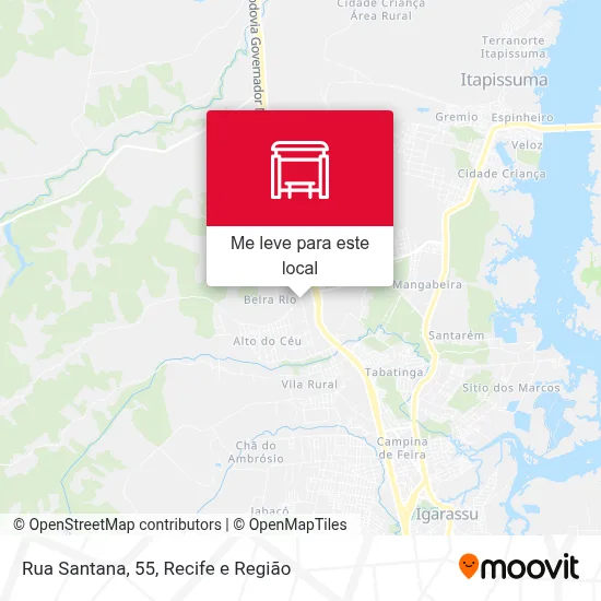 Rua Santana, 55 mapa