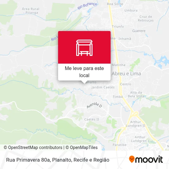 Rua Primavera 80a, Planalto mapa
