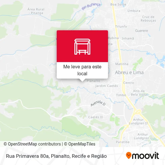 Rua Primavera 80a, Planalto mapa