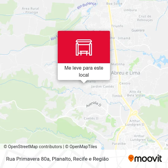 Rua Primavera 80a, Planalto mapa