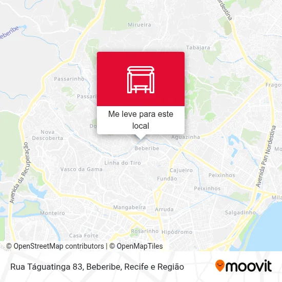 Rua Táguatinga 83, Beberibe mapa