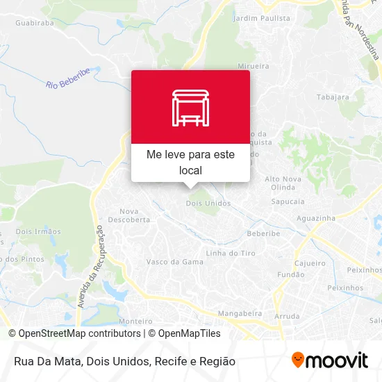 Rua Da Mata, Dois Unidos mapa