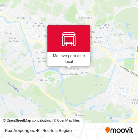 Rua Arapongas, 40 mapa