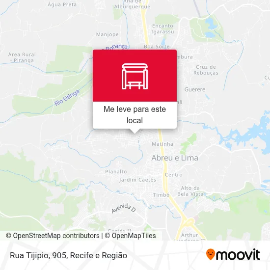 Rua Tijipio, 905 mapa