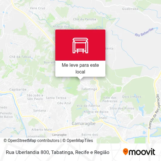 Rua Uberlandia 800, Tabatinga mapa
