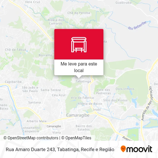 Rua Amaro Duarte 243, Tabatinga mapa