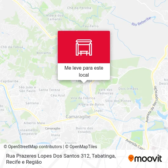 Rua Prazeres Lopes Dos Santos 312, Tabatinga mapa