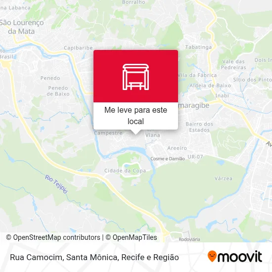 Rua Camocim, Santa Mônica mapa