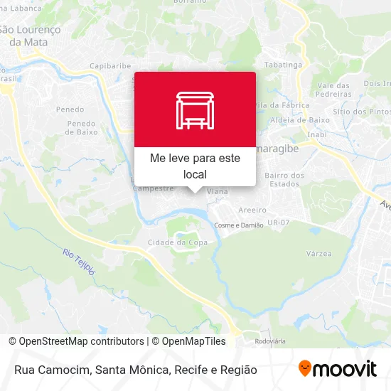 Rua Camocim, Santa Mônica mapa