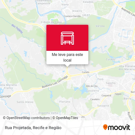 Rua Projetada mapa