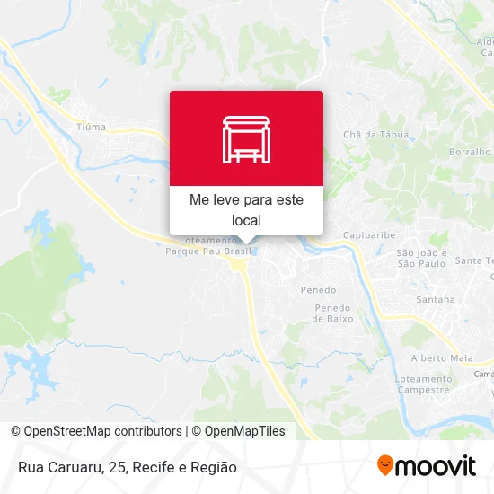 Rua Caruaru, 25 mapa