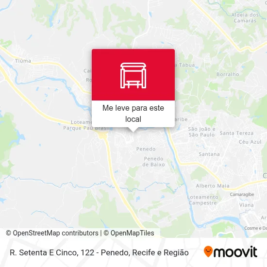 R. Setenta E Cinco, 122 - Penedo mapa