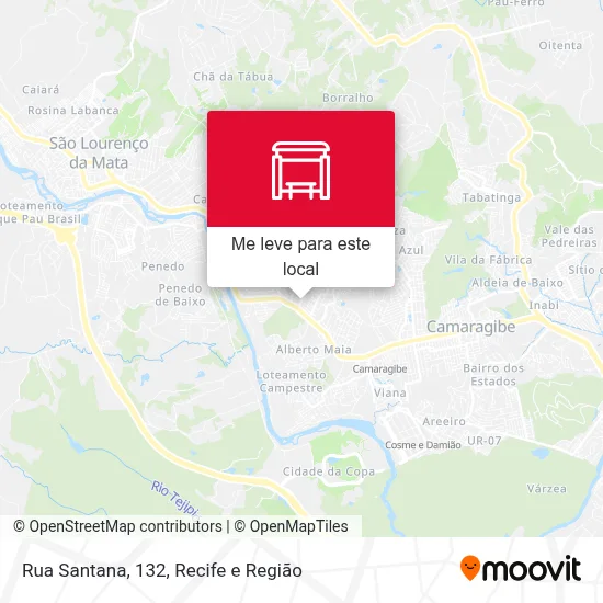 Rua Santana, 132 mapa