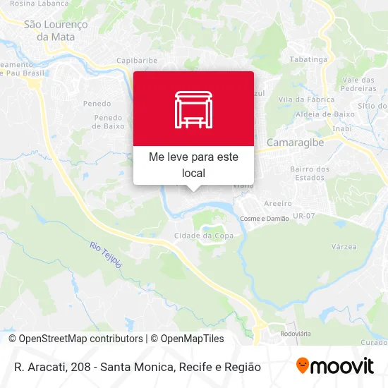 R. Aracati, 208 - Santa Monica mapa