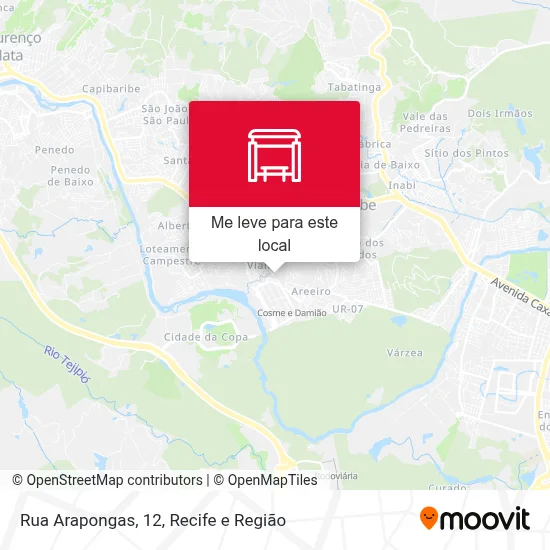 Rua Arapongas, 12 mapa