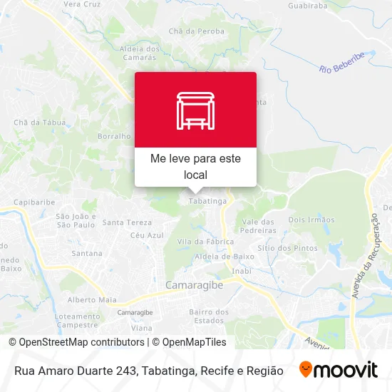 Rua Amaro Duarte 243, Tabatinga mapa