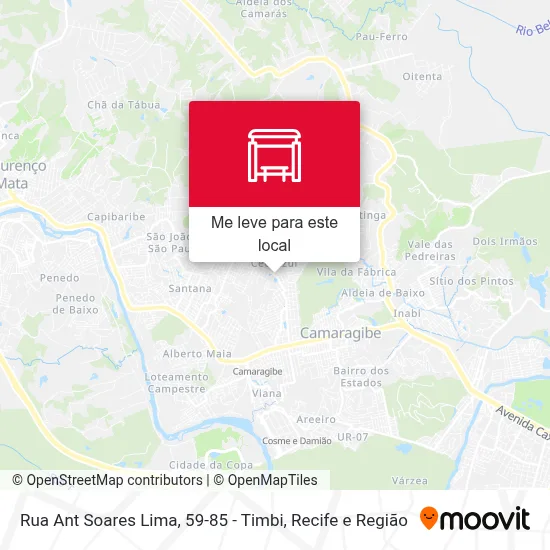 Rua Ant Soares Lima, 59-85 - Timbi mapa