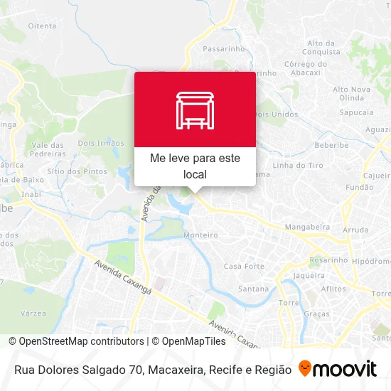 Rua Dolores Salgado 70, Macaxeira mapa